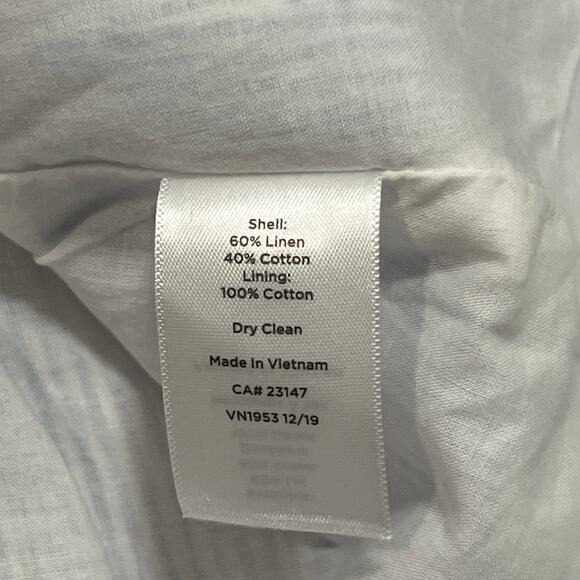 Talbots Size 16 Linen Cotton Blend Blazer Jacket Striped Professional Work Top - Picture 4 of 8